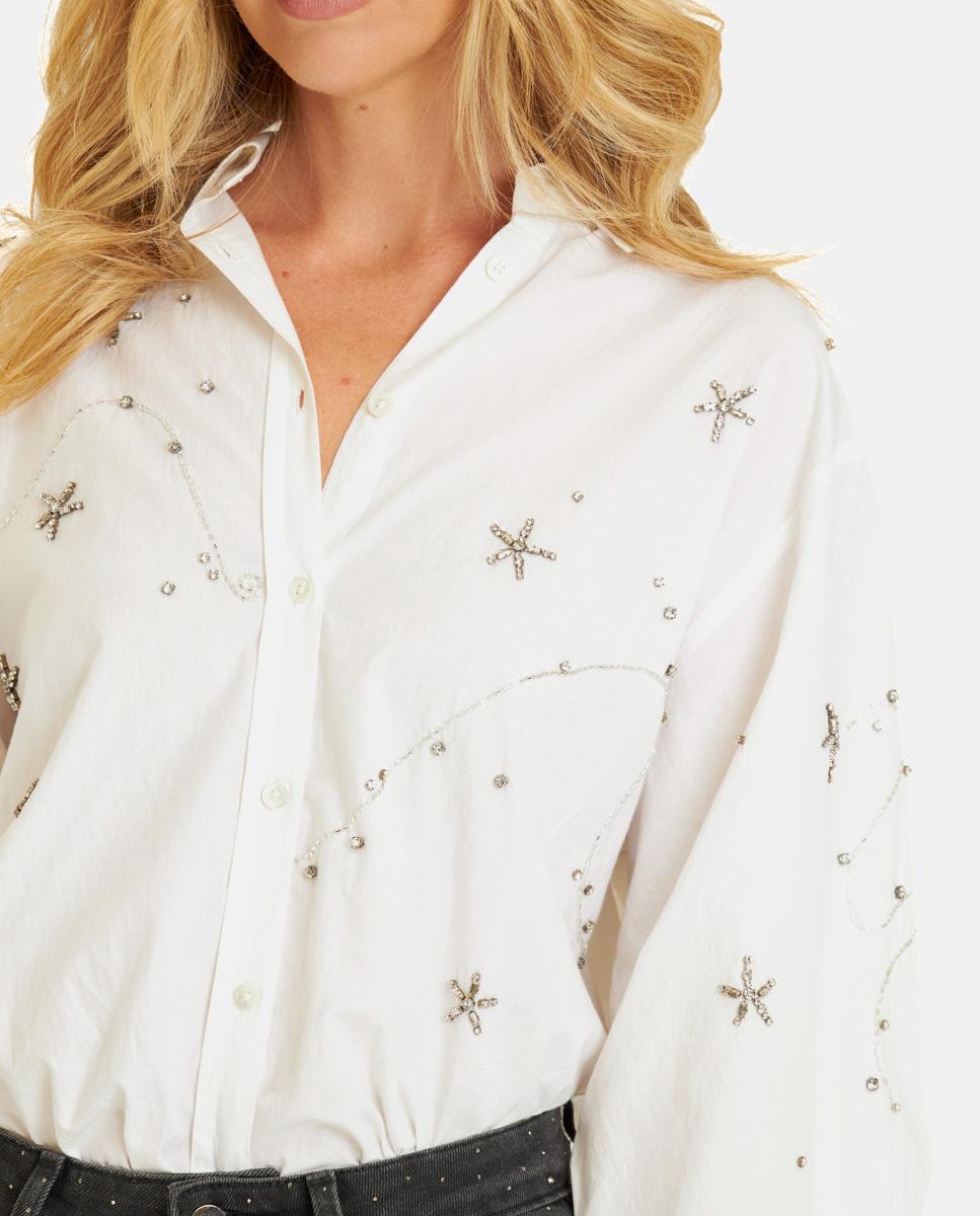 SHIRT WITH RHINESTONE DETAILS