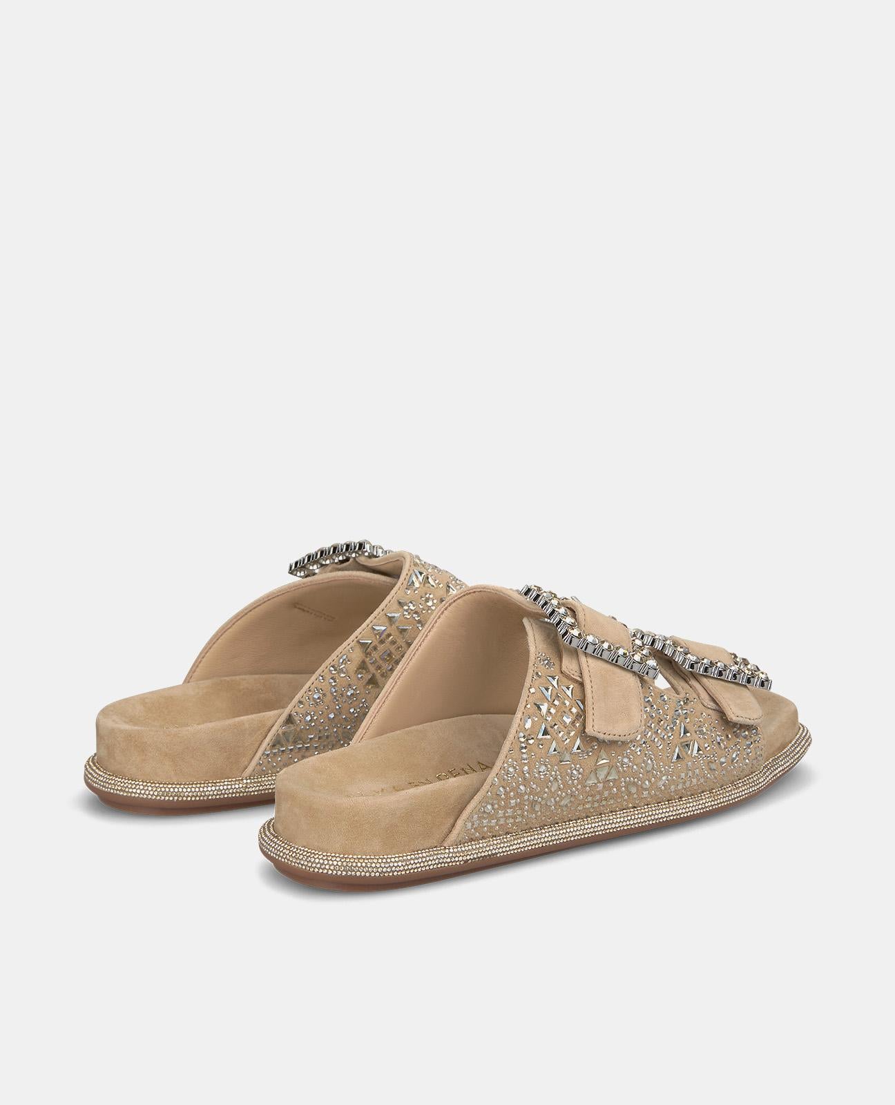 SANDALO PIATTO COMFORT CON STRASS