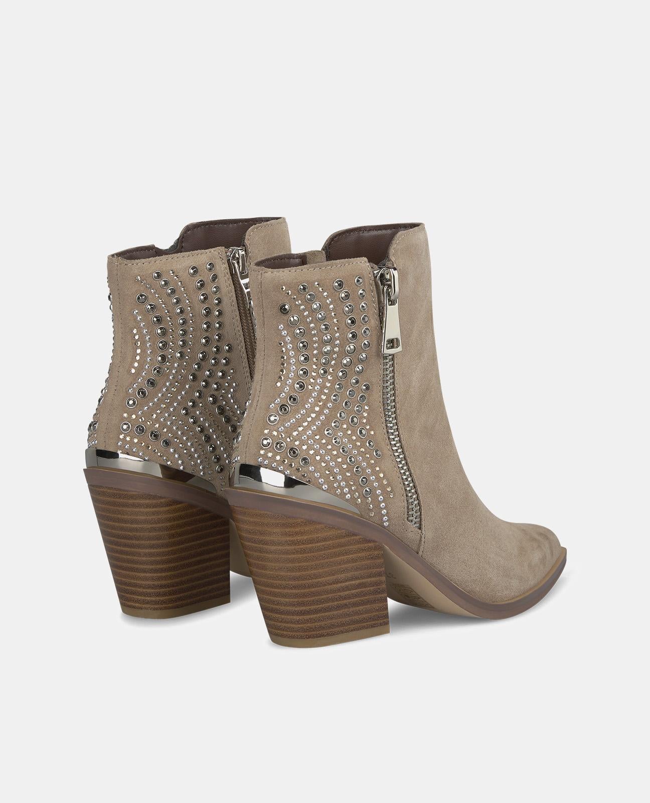 BOOTIE WITH RHINESTONE PATTERN