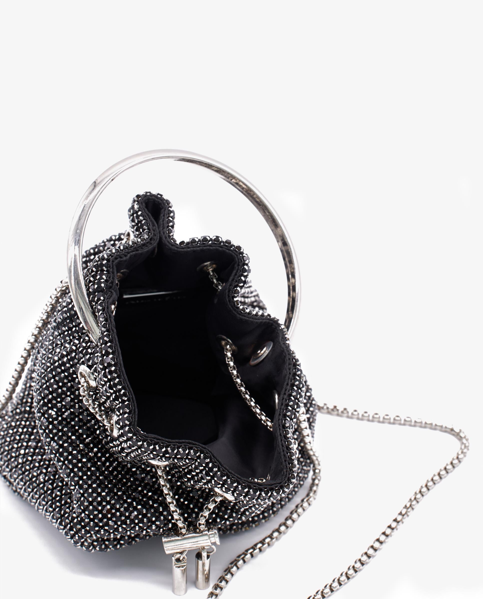 RHINESTONE BOWLER BAG