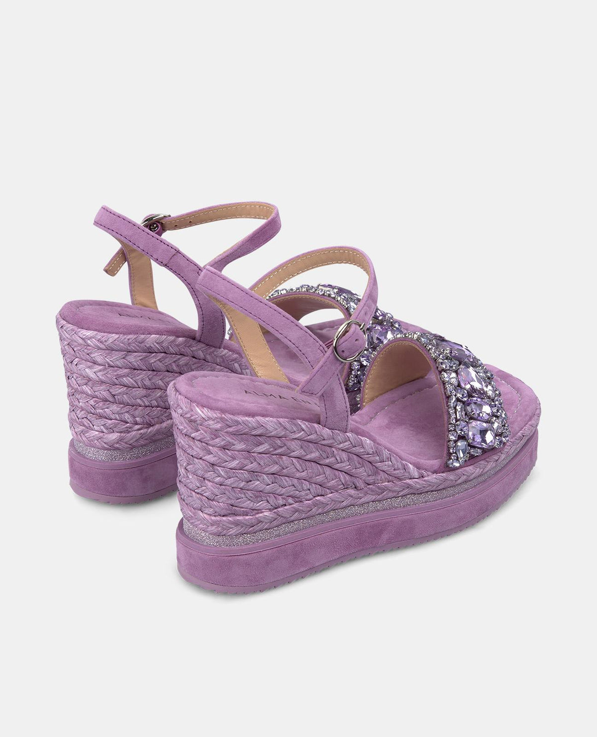 WEDGE WITH RHINESTONES AND PLATFORM