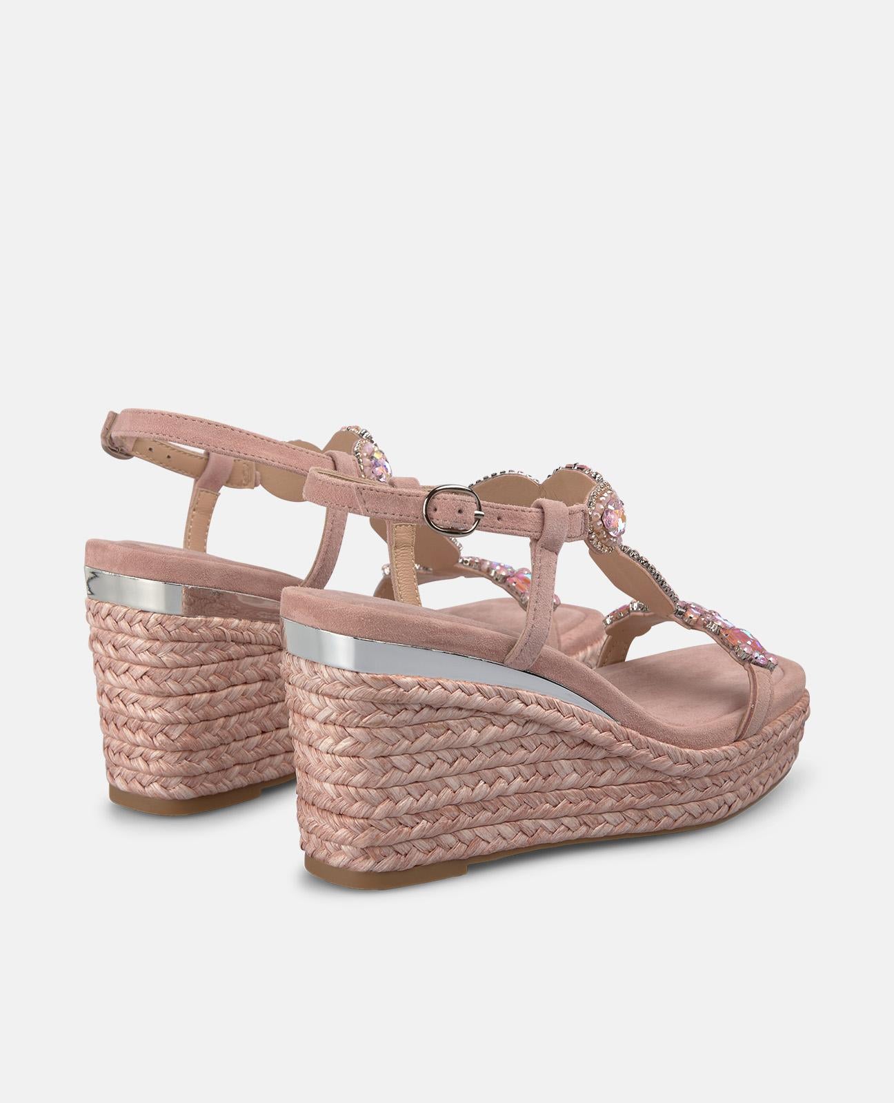 SANDALIA CUÑA ESPARTO TIRA EN T