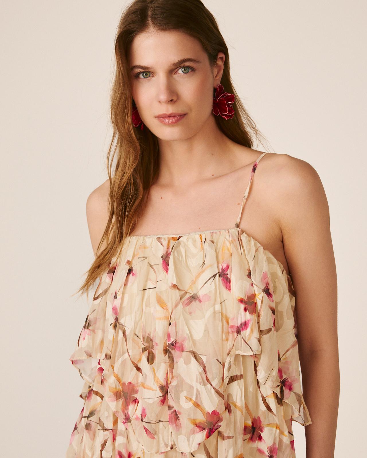 VESTIDO DE GASA FLORAL