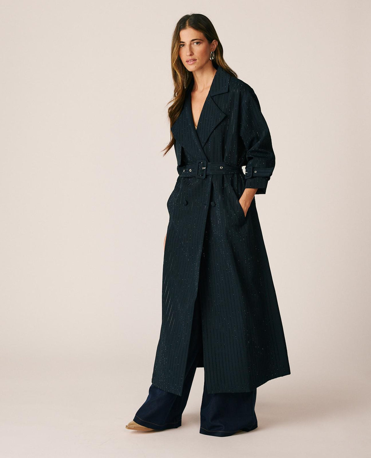 TRENCH CRUZADA BRILLOS