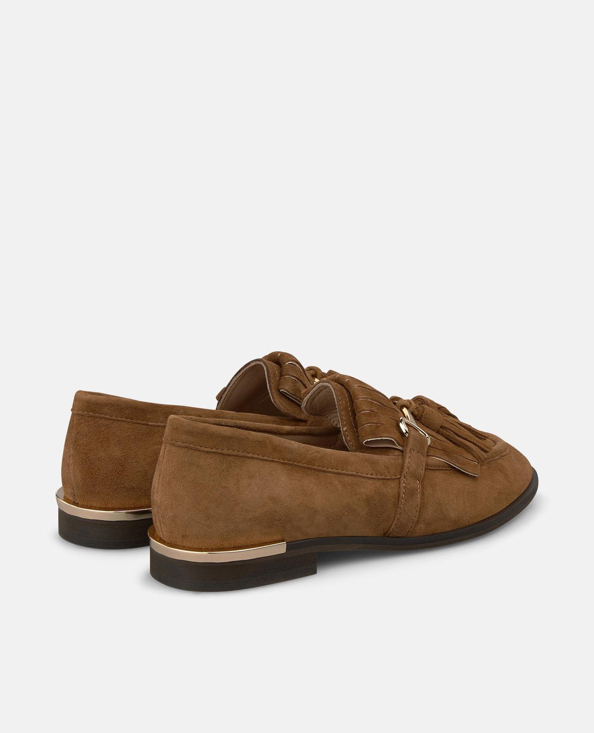 MOCASÍN DE ANTE CON BORLAS