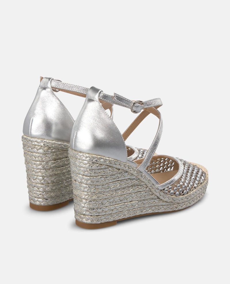 VALENCIAN SANDALS WITH METALLIC MESH