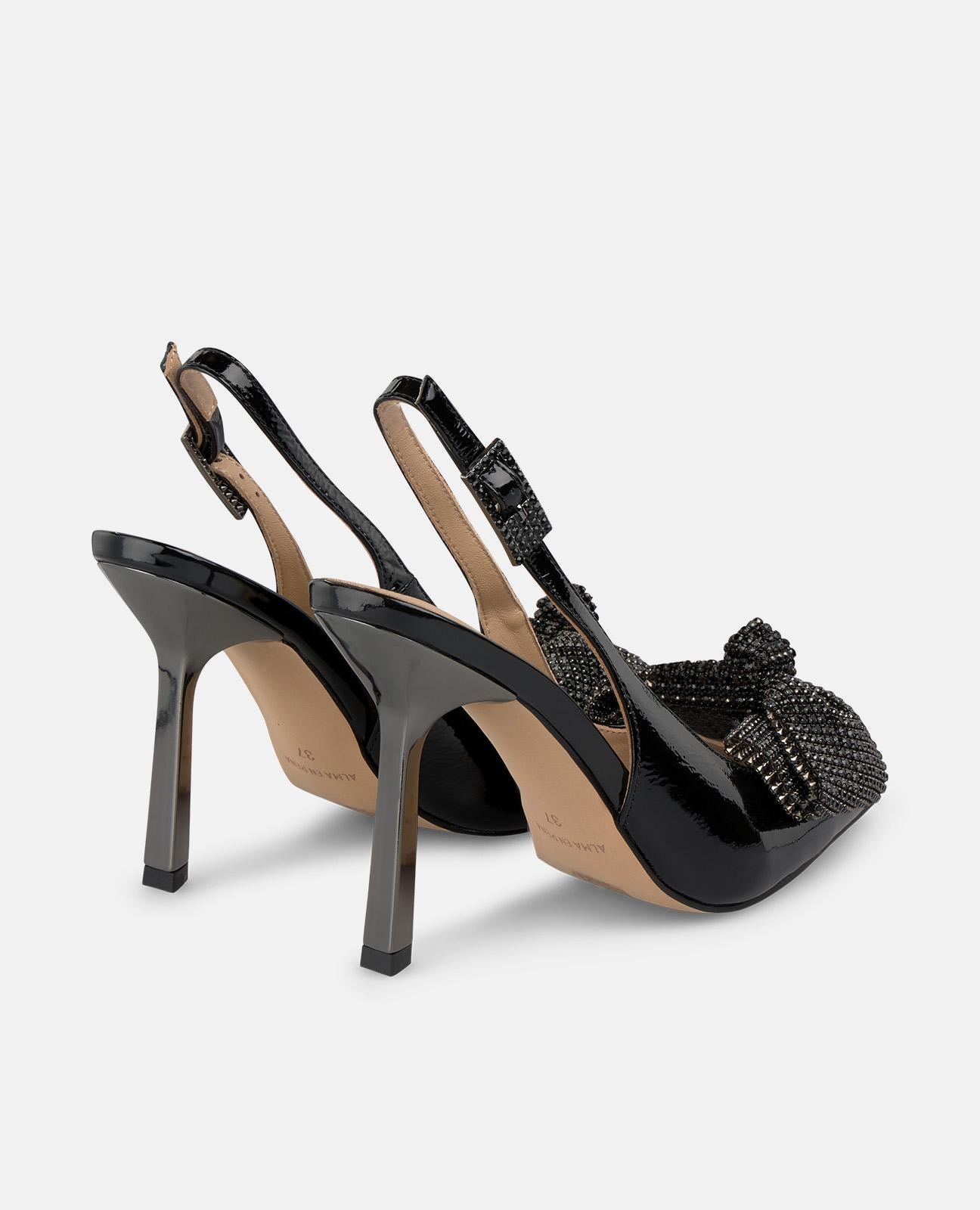 CHAUSSURE À TALON AVEC NŒUD EN STRASS