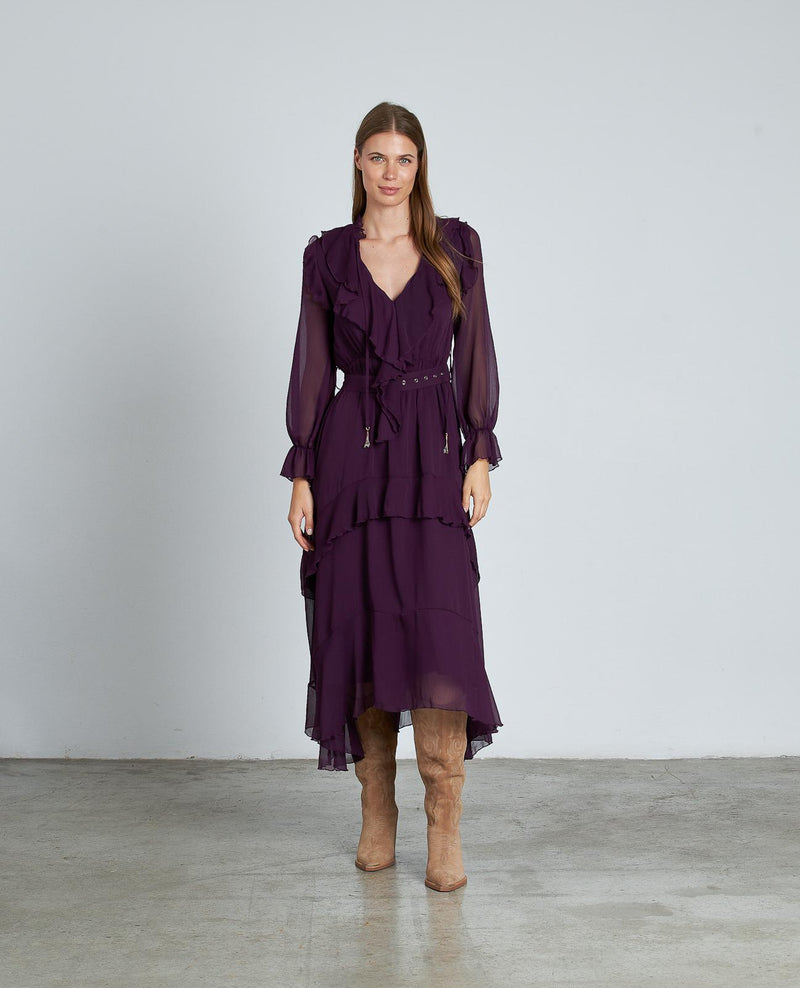 VESTIDO VOLANTES CINTURÓN