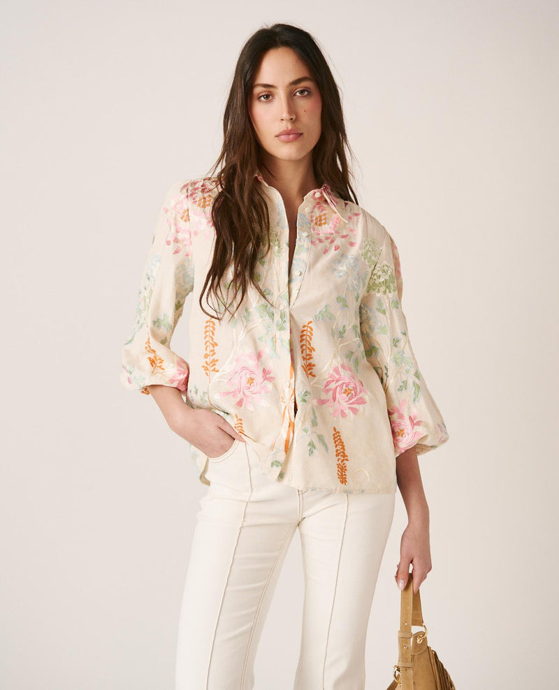 CAMISA BORDADOS FLORES