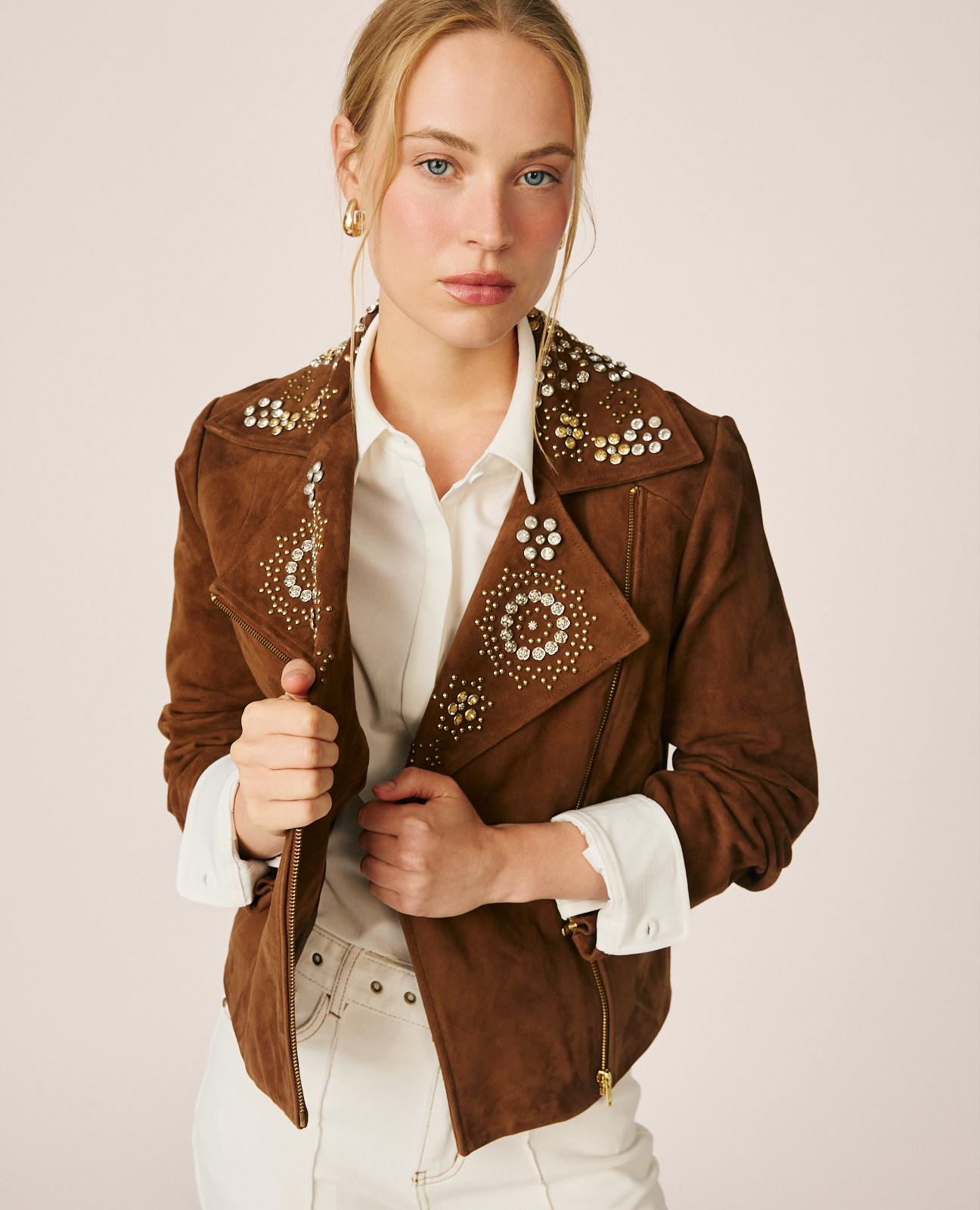 CHAQUETA ANTE CRUZADA