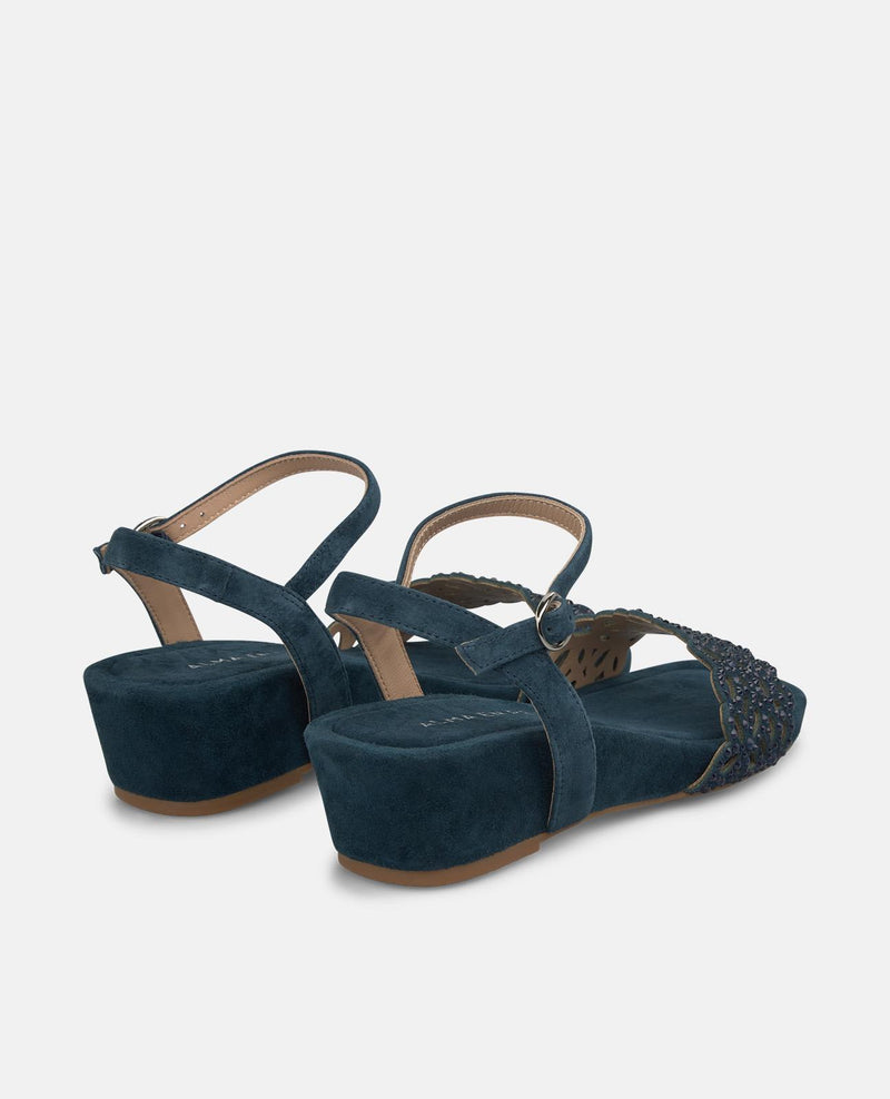 WEDGE SANDALS WITH FLORAL PRINT