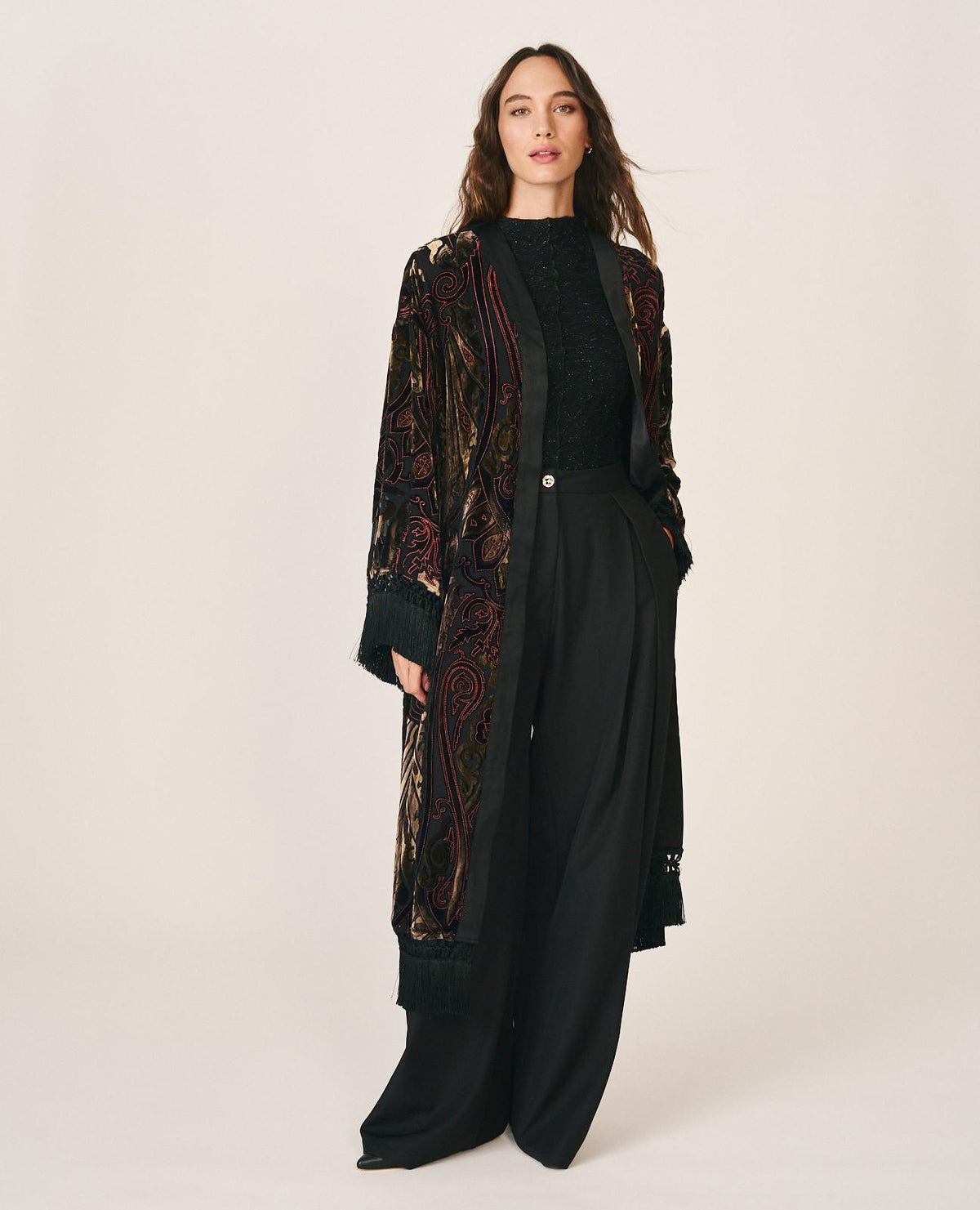 PRINTED SILK CAFTAN