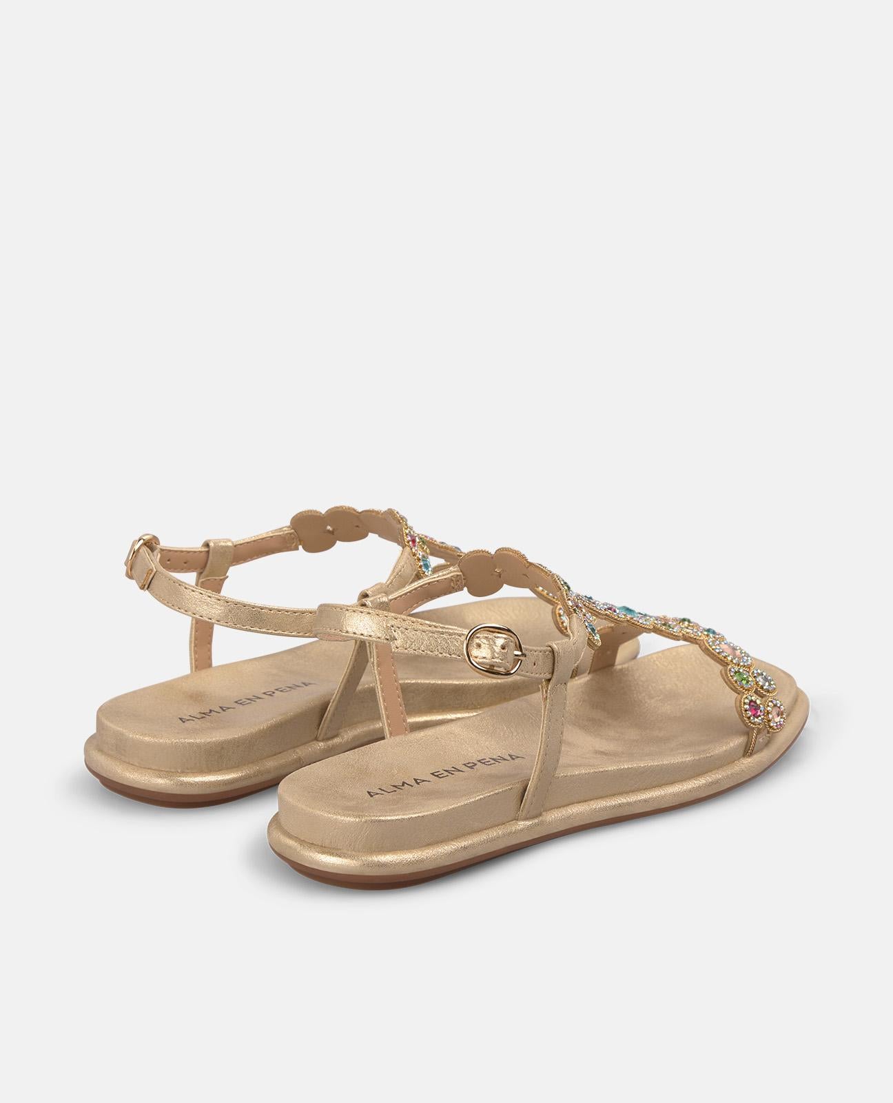 SANDALIA PLANA T EN PEDRERIA