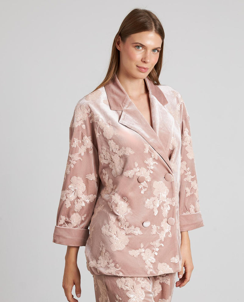 BLAZER CRUZADA DETALLES LENTEJUELAS