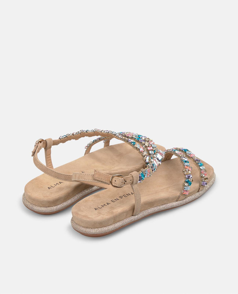 SANDALIA PLANA TIRAS JOYA