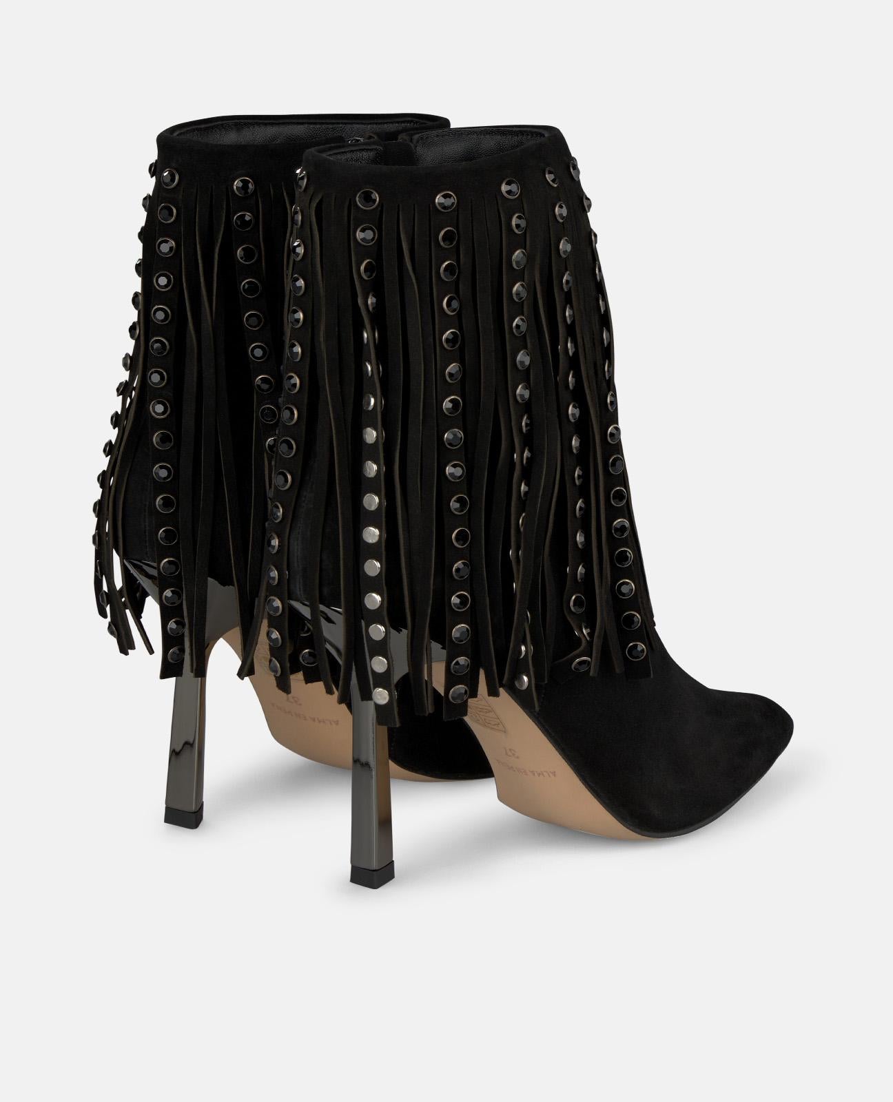 BOTTINES HAUTES À FRANGES