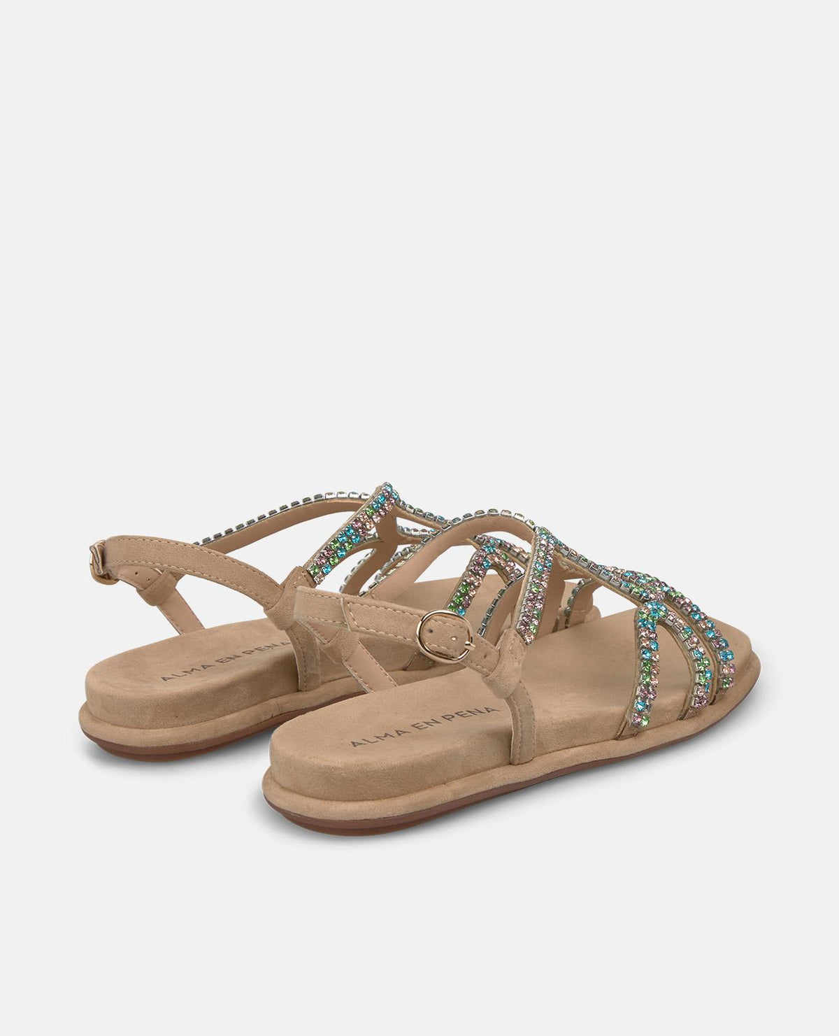 FLAT WOVEN SANDALS WITH STUDS