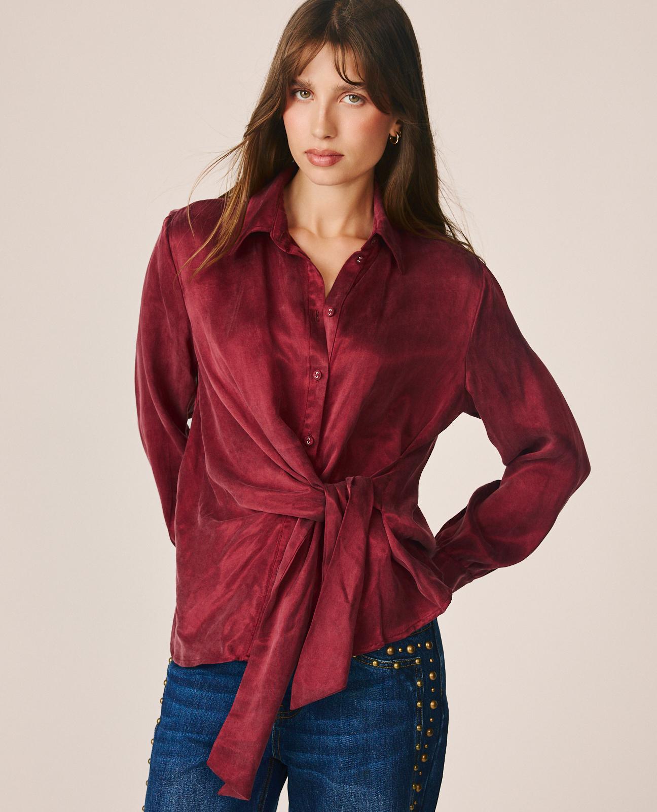 BLUSA SATÉN CAMISERA