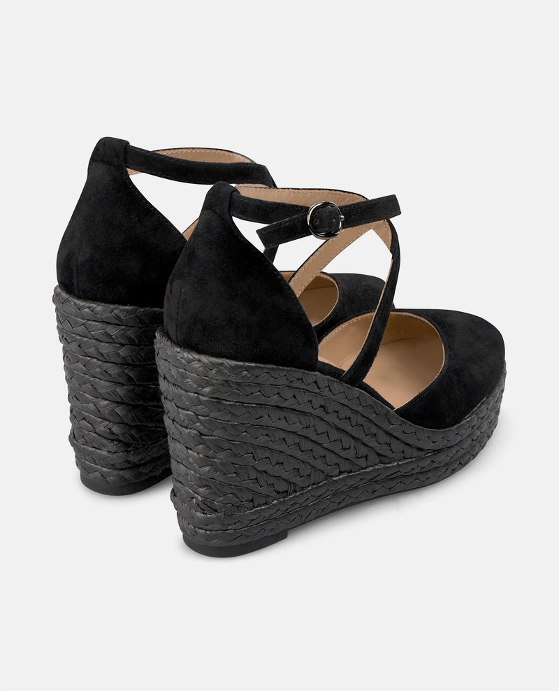 CUÑA ALTA CON TIRAS CRUZADAS