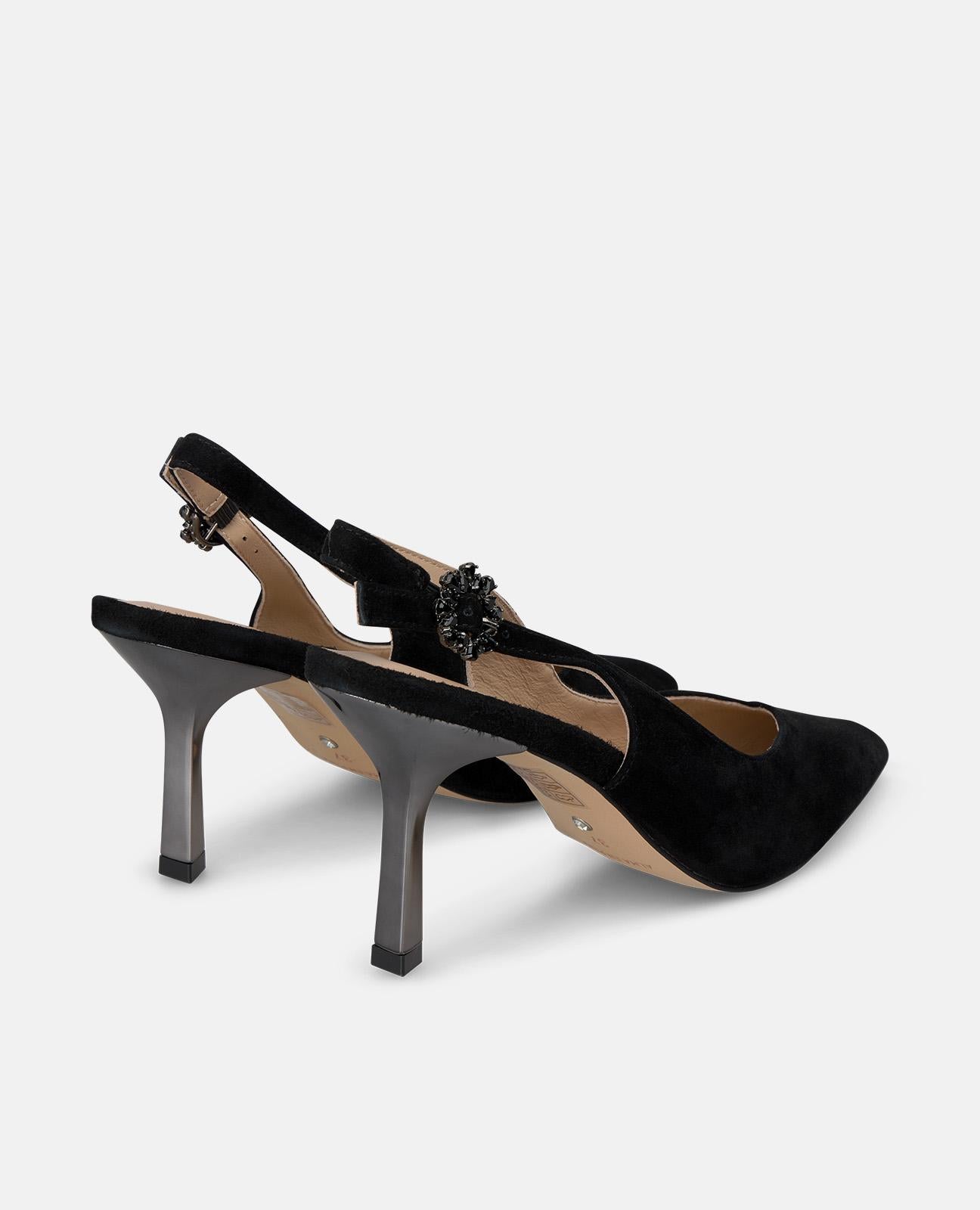 ZAPATO DESTALONADO DE ANTE CON PULSERA