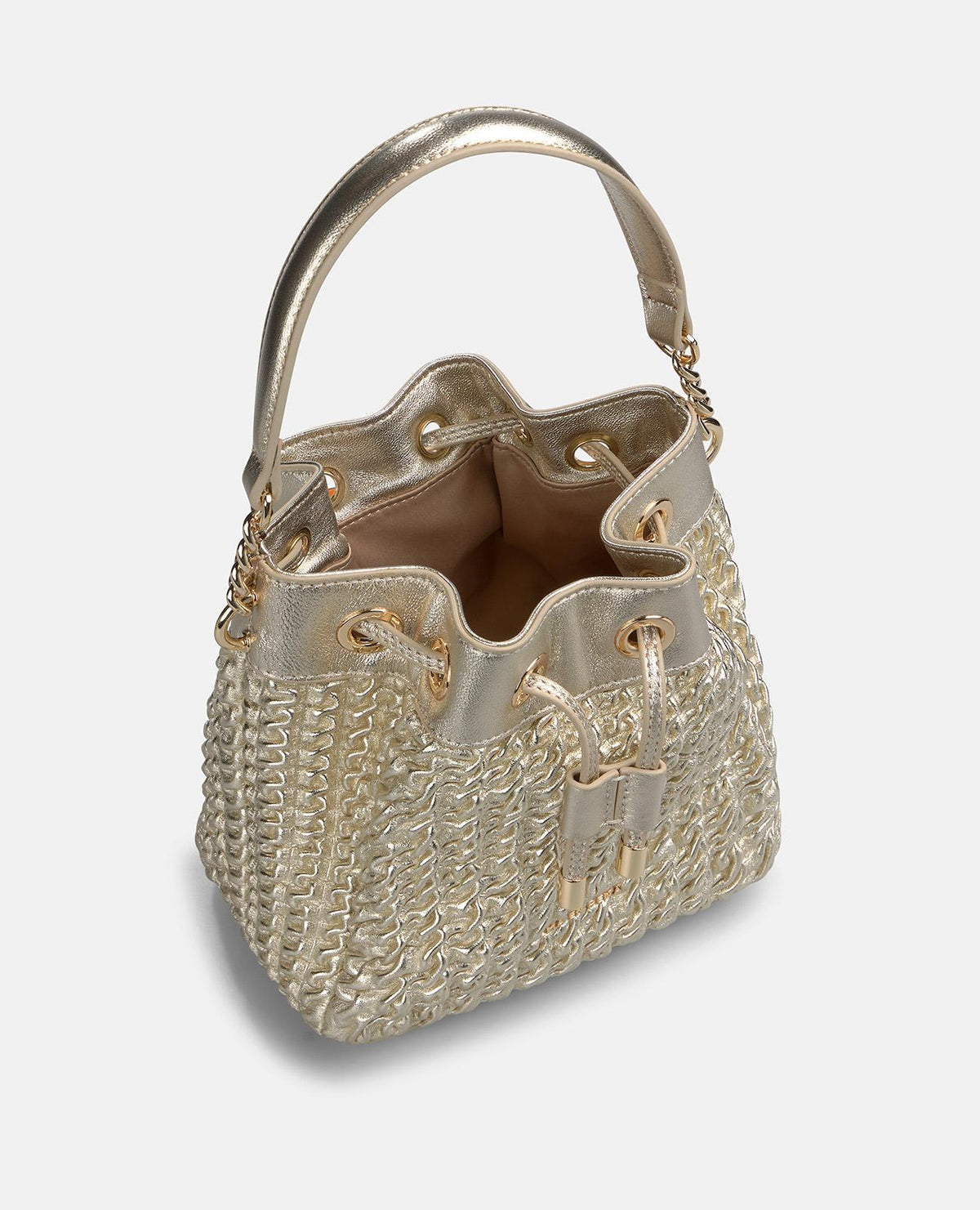 BOLSO BOMBONERA TEXTURIZADO DE PIEL