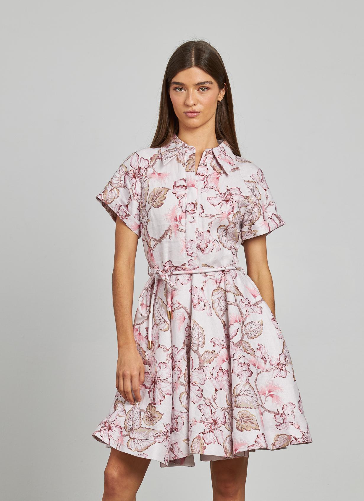VESTIDO ESTAMPADO VOLANTES