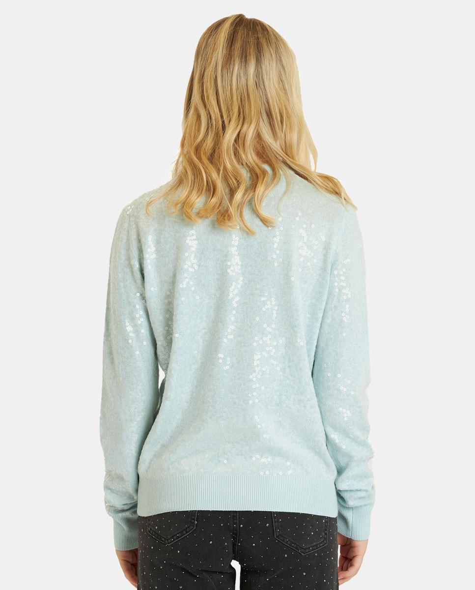 SWEATER COVERED WITH SEQUINS
