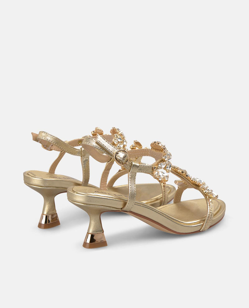 SANDALS WITH A CENTRAL STRAP AND Rhinestones