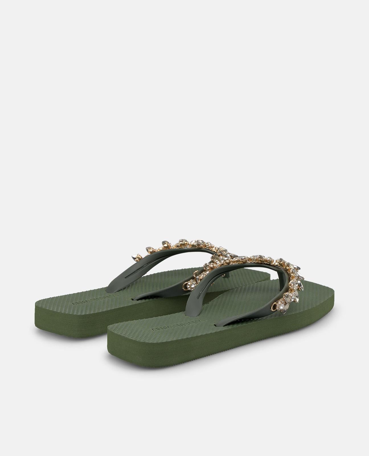 SANDALIA BAÑO CORTE T KHAKI