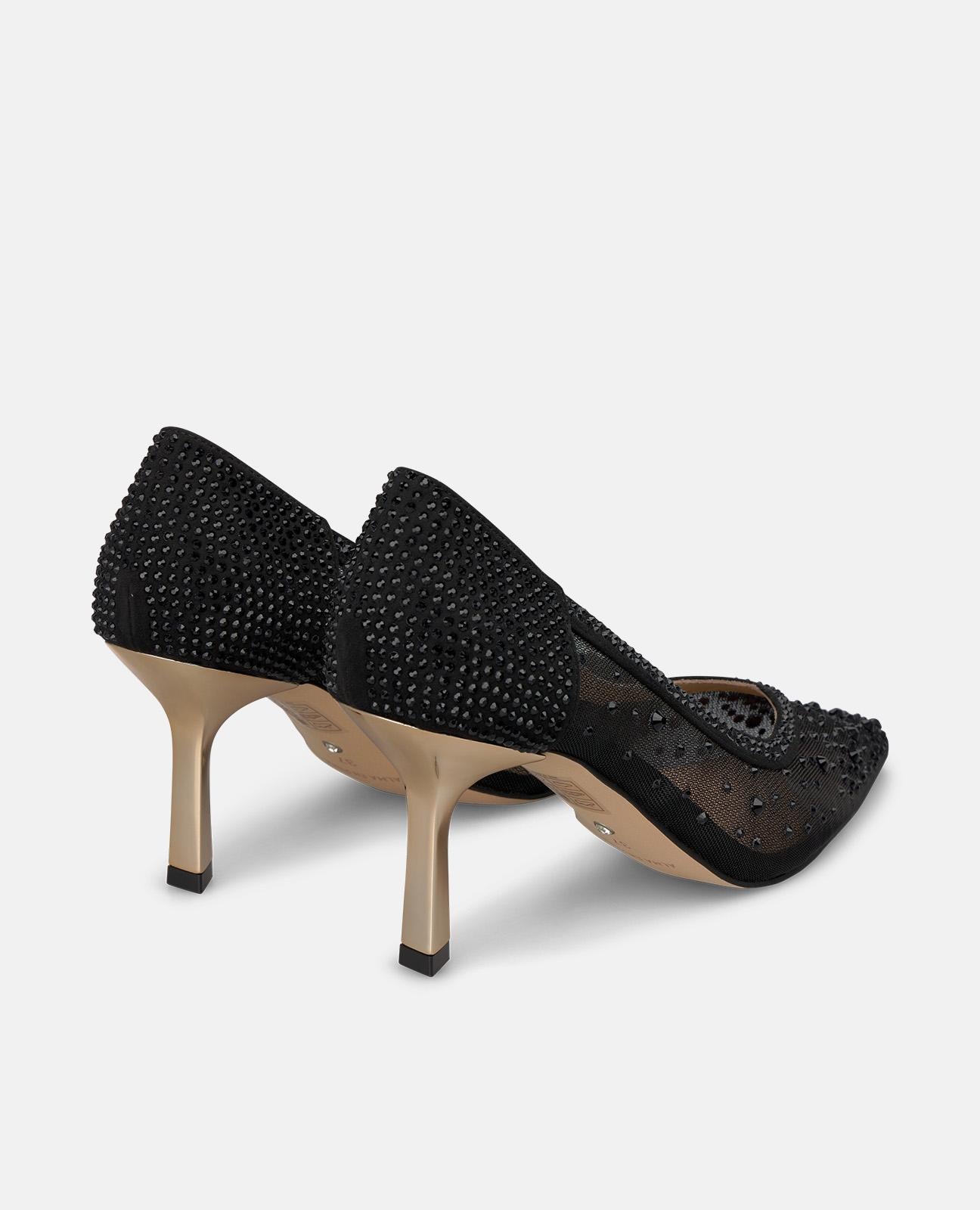ZAPATO SALÓN MALLA DETALLES PEDRERÍA