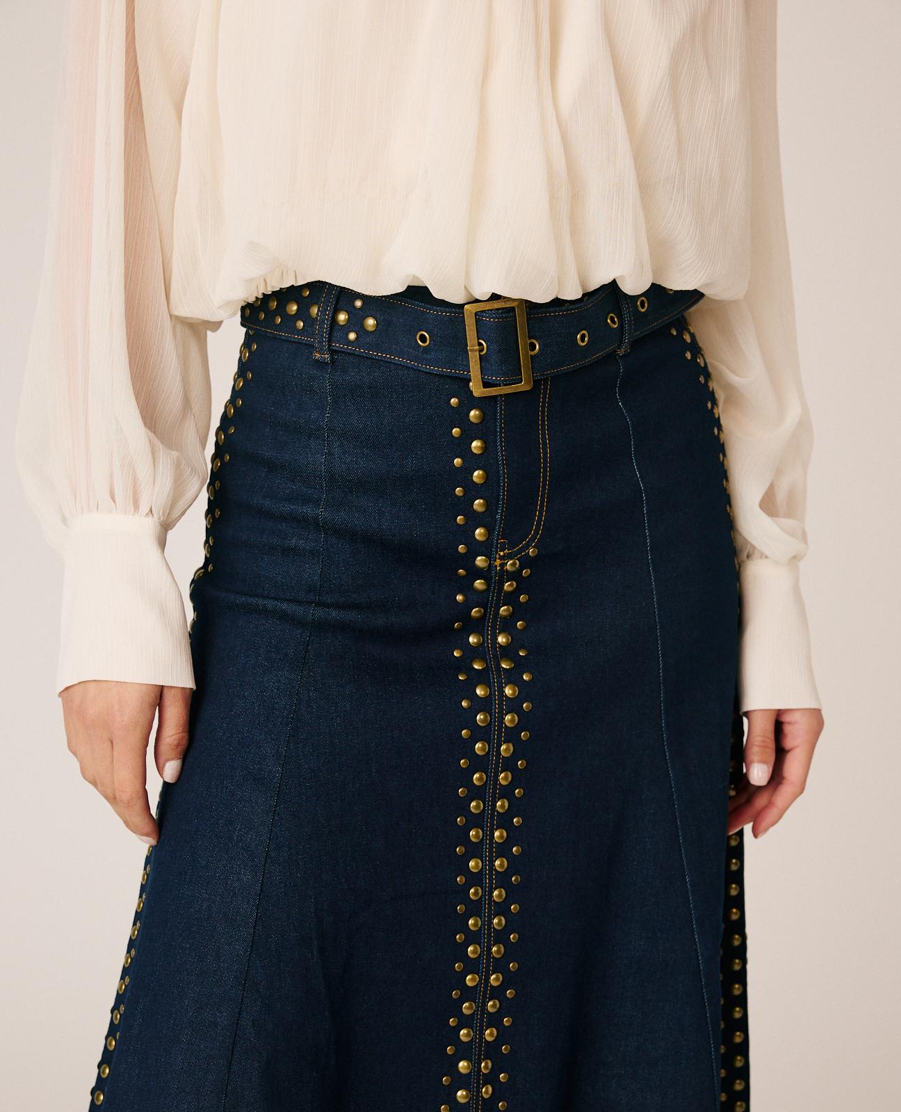 FALDA MIDI VAQUERA