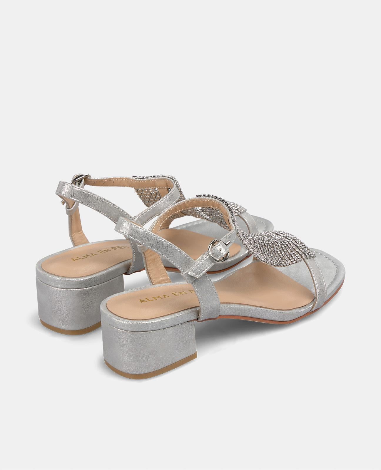 SANDÁLIA MAYA COM SALTO DE STRASS