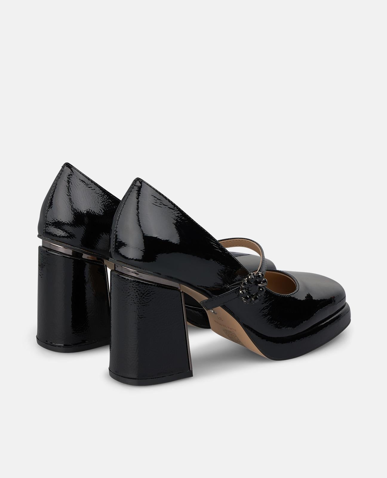 ZAPATO TACÓN CHAROL CON PLATAFORMA