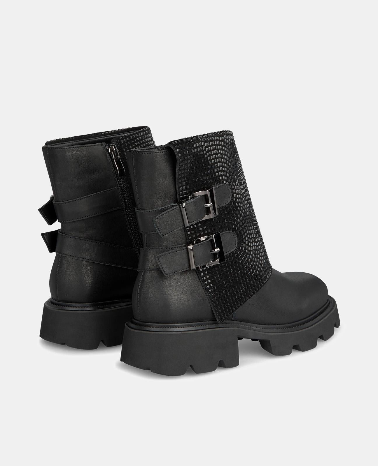 BUCKLED ANKLE BOOT WITH BUCKLES