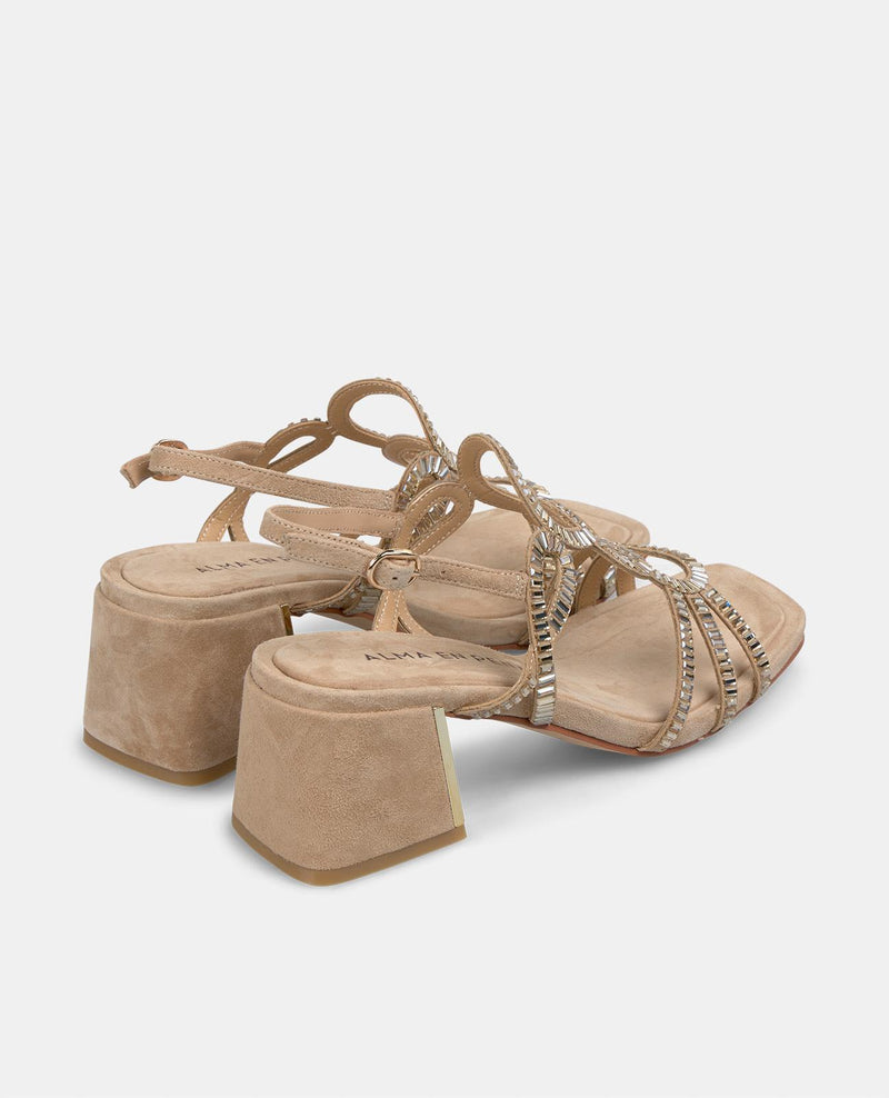 MIRROR EFFECT HEELED SANDAL