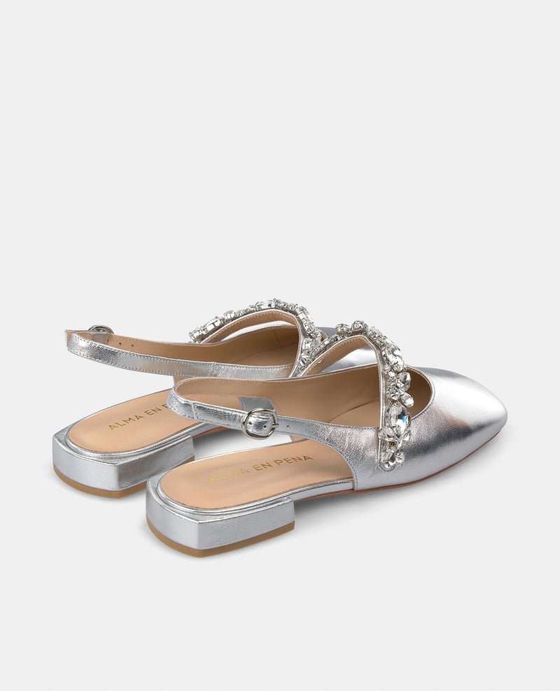 CHAUSSURE À LANIÈRE EN STRASS