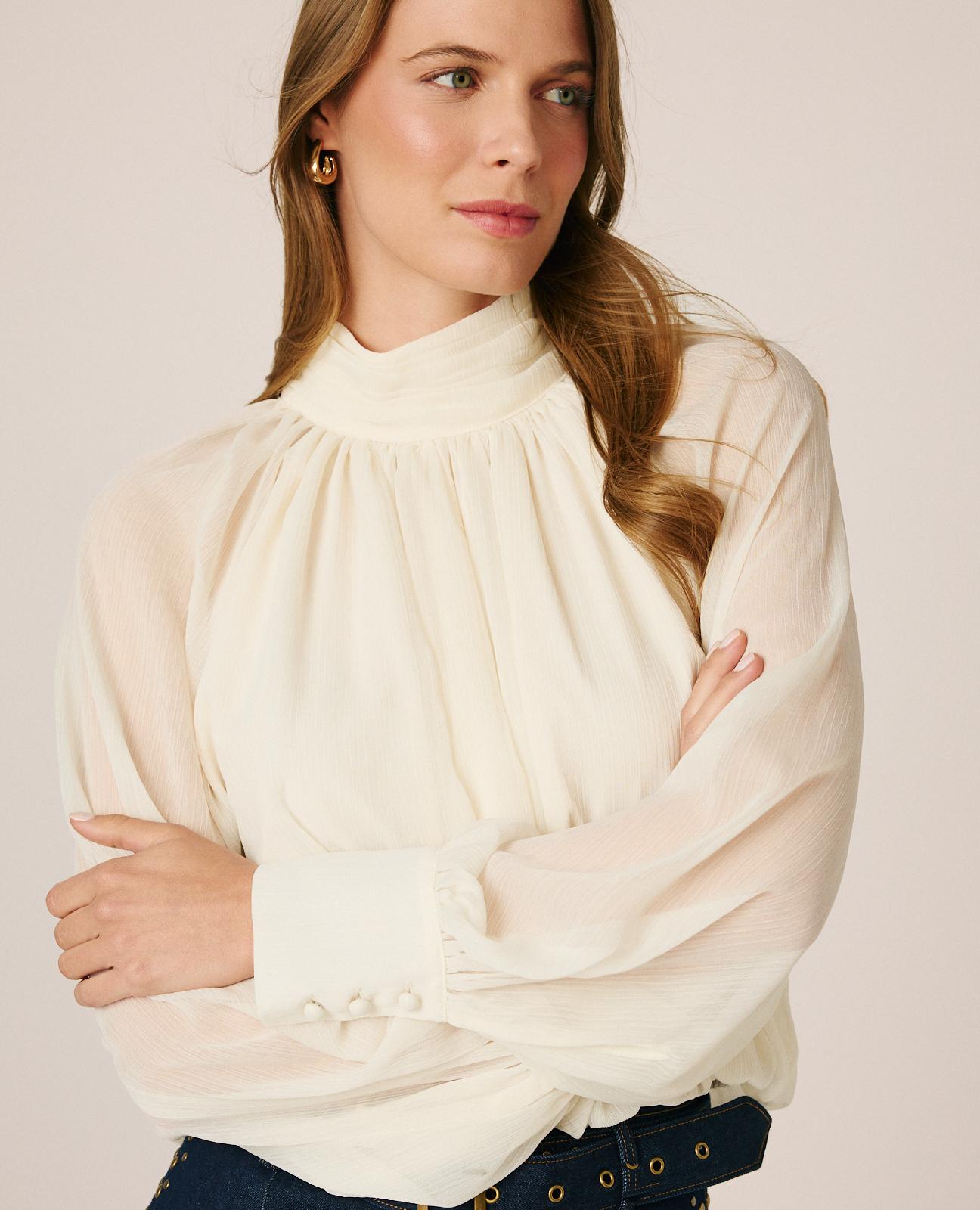 BLUSA GASA DRAPEADA