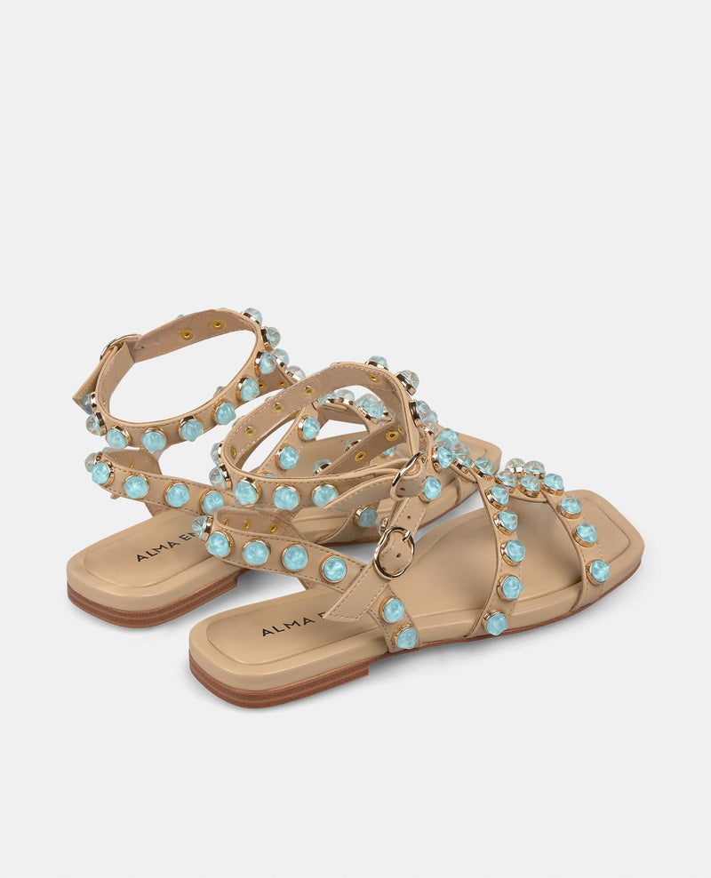 GREEK SANDAL WITH RHINESTONES