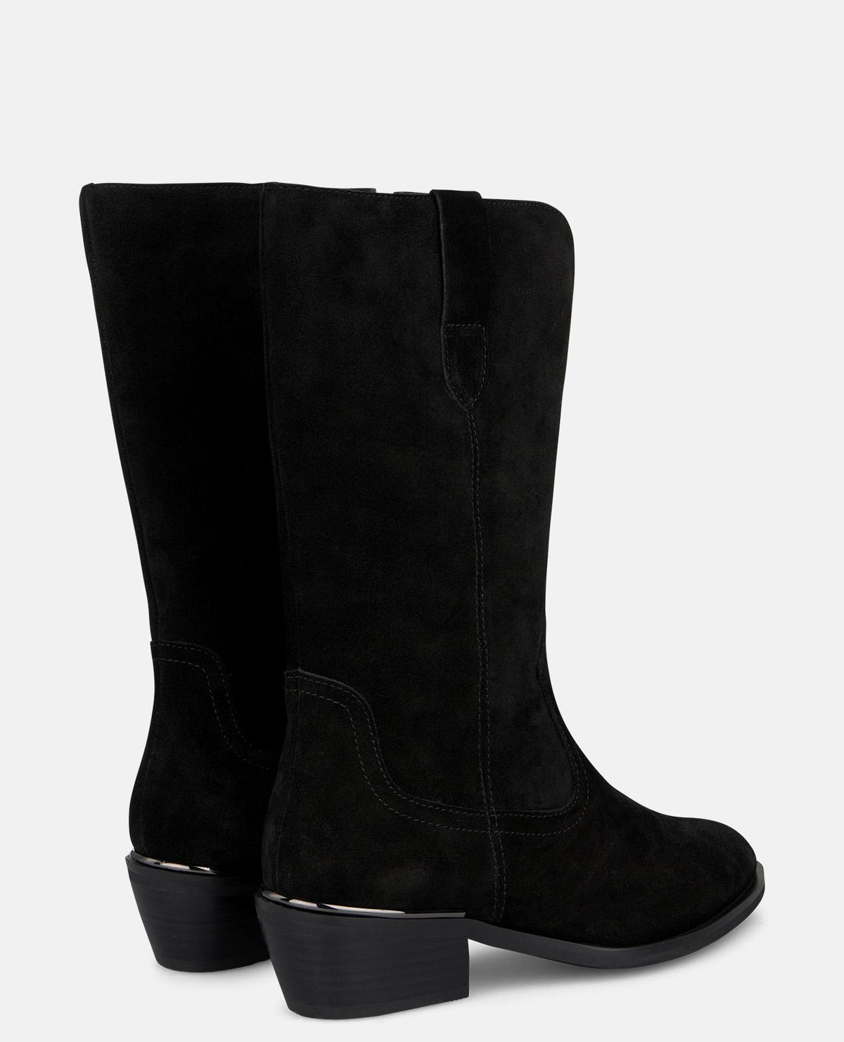 SUEDE BOOTS WITH A ZIPPER CLOSURE