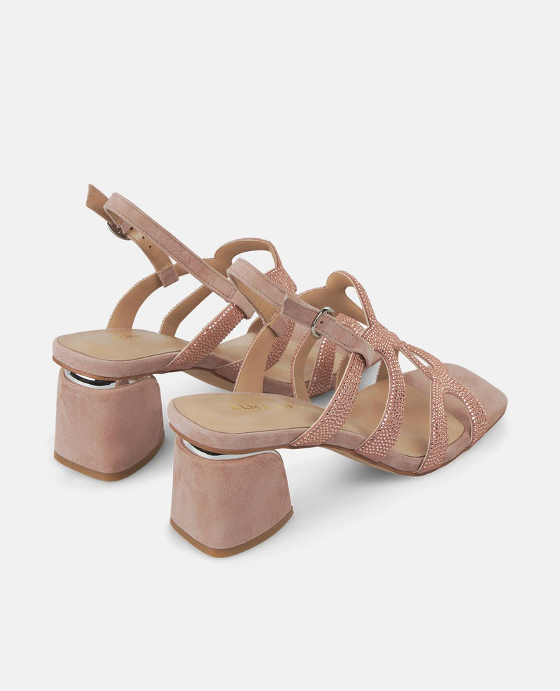 HALF RHINESTONE SANDAL