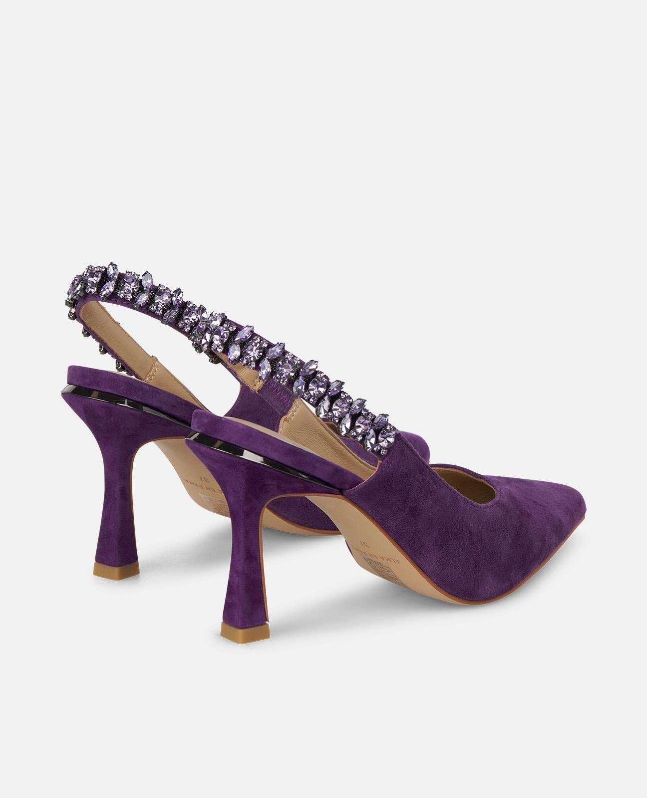 ZAPATO TACÓN TIRA CON PEDRERÍA