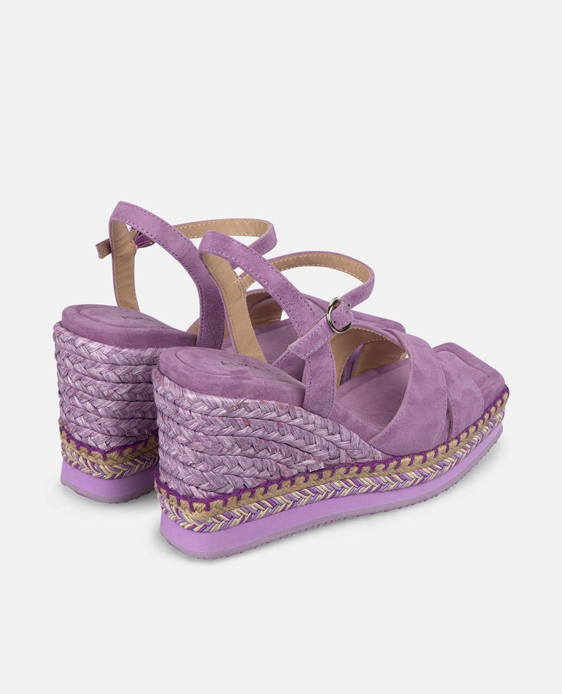 CUÑA ALTA TRENZADA HEBILLA