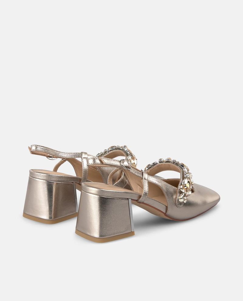 ZAPATO DESTALONADO TIRA CON JOYA