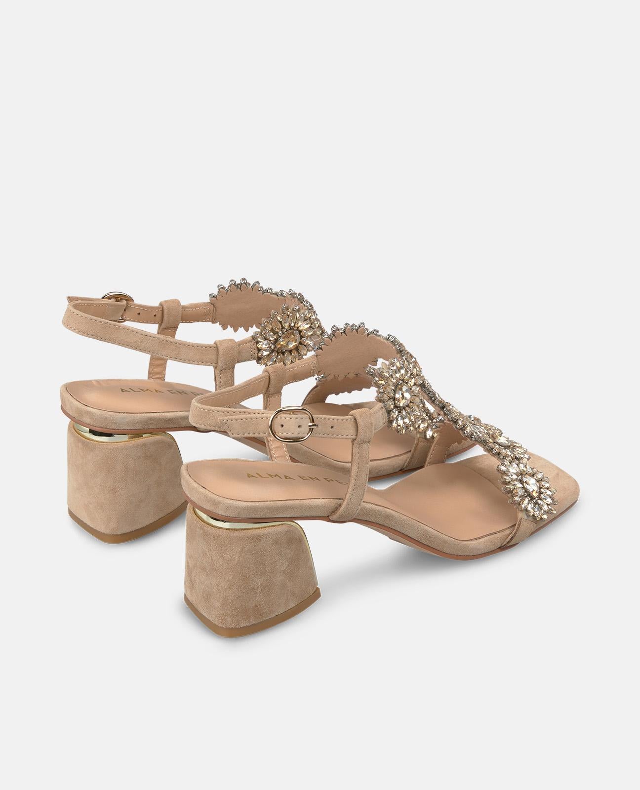 RHINESTONE HEELED SANDAL