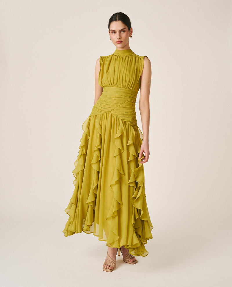 VESTIDO LARGO VOLANTES