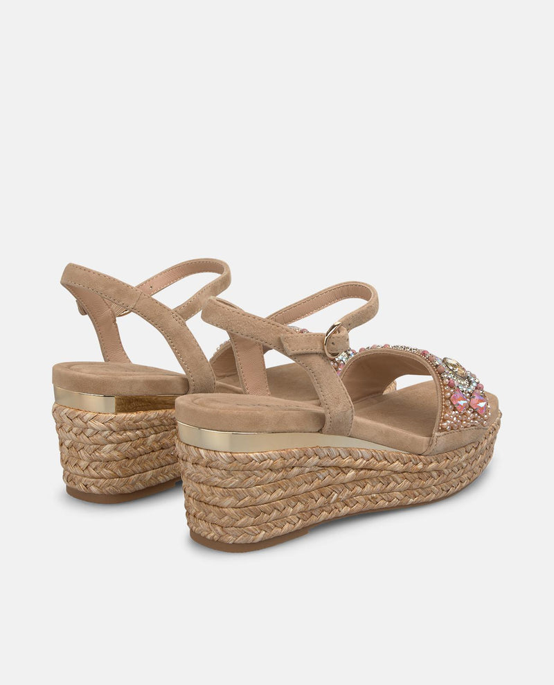 SANDALIA DE ESPARTO TIRA FRONTAL ABALORIOS