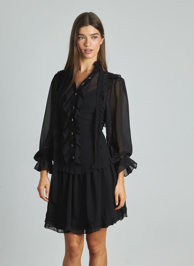 VESTIDO CORTO VOLANTES