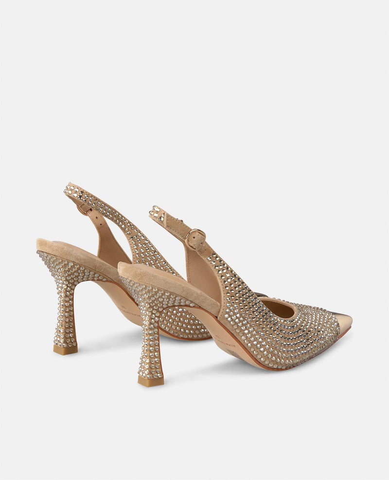 CHAUSSURE À TALON À BOUT MÉTALLIQUE