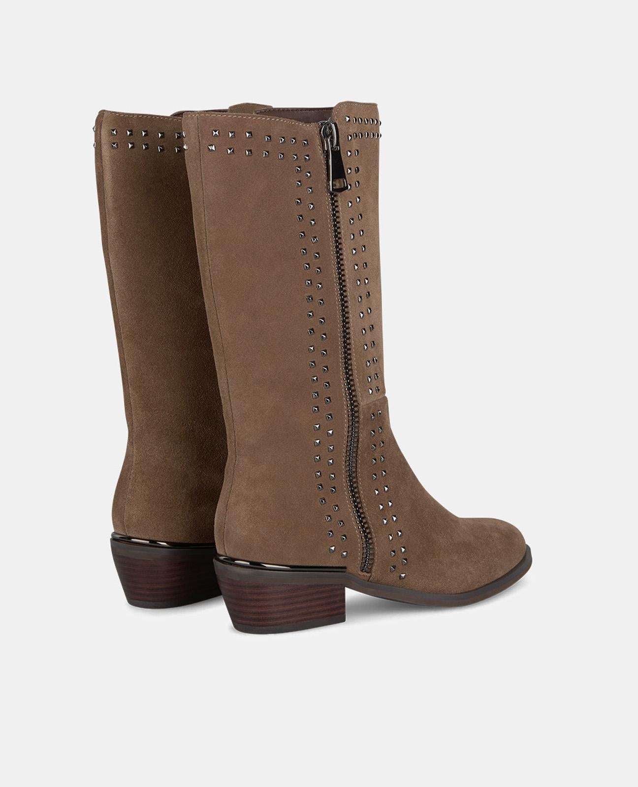 BOTTINES ZIPPÉES CLOUTÉES