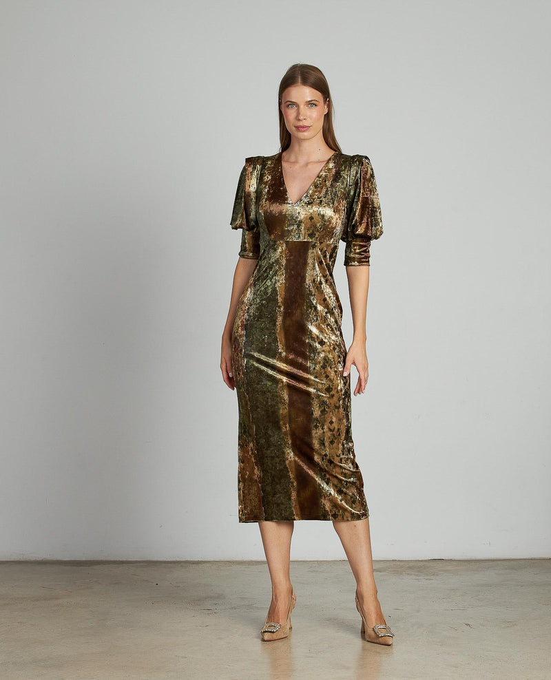 VESTIDO AJUSTADO ESTAMPADO